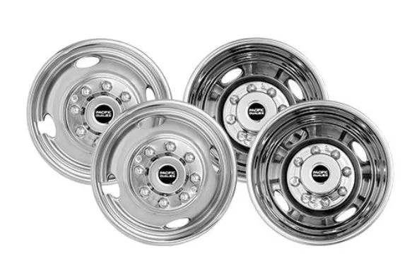 33-1608 – PACIFIC DUAL Wheel Simulator, Fits 16 Inch Diameter x 6 Inch Width - 8 Lug/ 4 Vent Holes Wheel Front and Re...